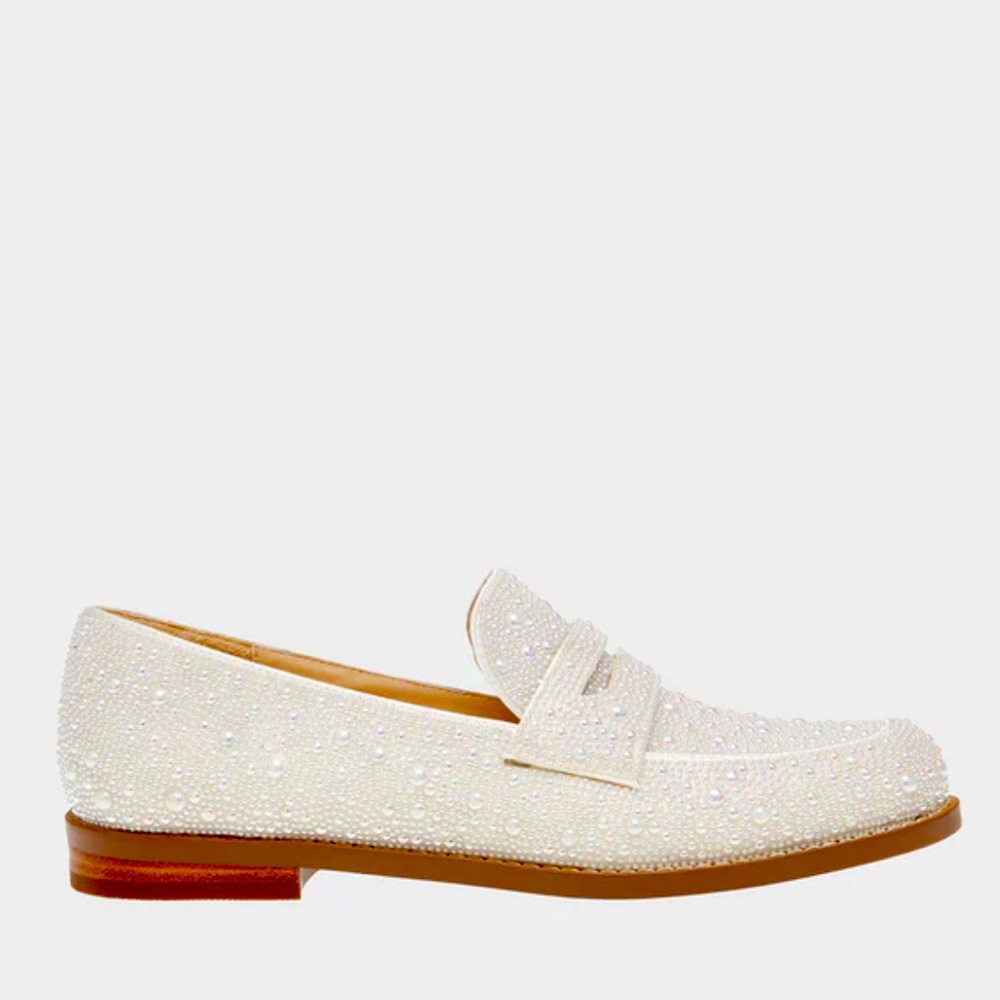 Betsey Johnson Aron loafer in Ivory